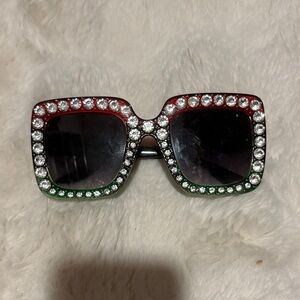 Elegant Crystal-Embellished Sunglasses
